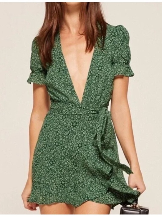 Reformation Dresses & Skirts - Reformation Lucas Green Dress Size Large